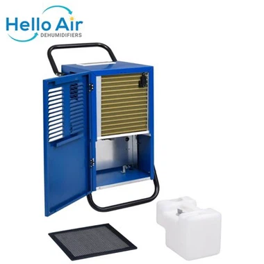 70L/दिन R410a ग्रीनहाउस डीह्यूमिडिफ़ायर 220V 50HZ हैंडल के साथ पानी पंप के साथ